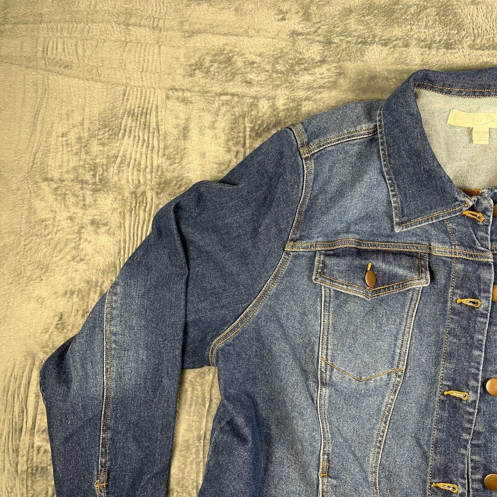 Cato C By Cato Est. 1946 Denim Trucker Jacket Womens 18/20W Blue Button Front - Picture 6 of 10